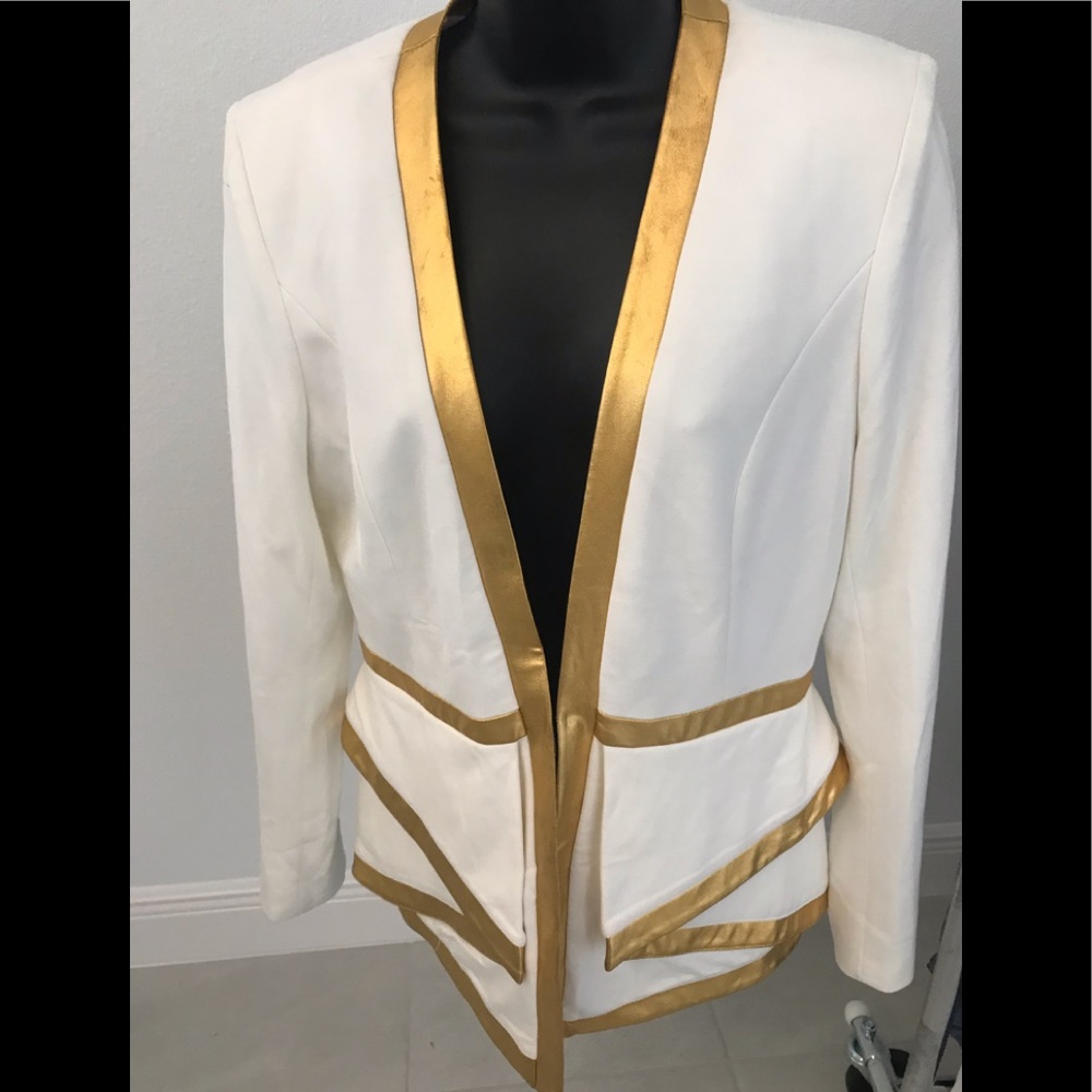 Jacket new never worn  cream /gold trim very nice